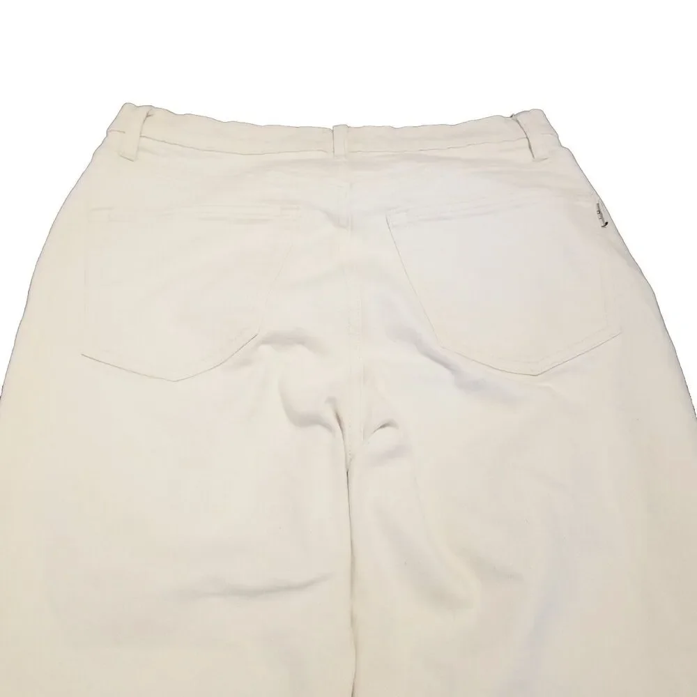 Oliver Logan Mulberry Straight Jeans Women's Size 29 Ivory Button Fly (29x26.5)
